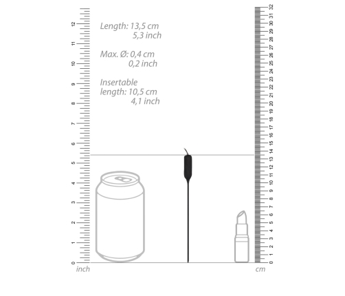 OUCH! Silicone Vibrating Intimate Probe Rechargeable with Remote 13.5cm