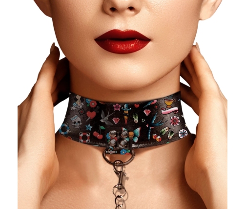 Printed Collar With Leash