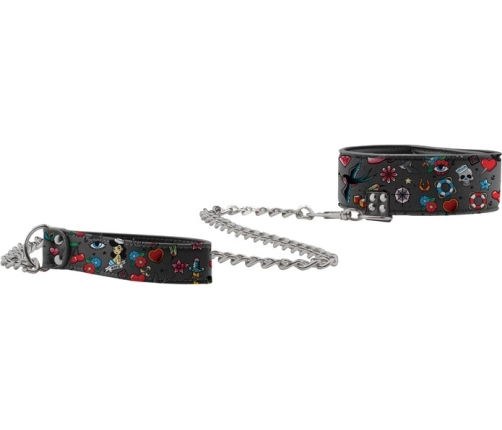 Printed Collar With Leash