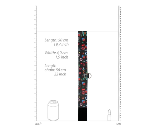 Printed Collar With Leash