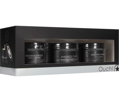 Massage Candle Set - Pheromone, Vanilla  Rose Scented