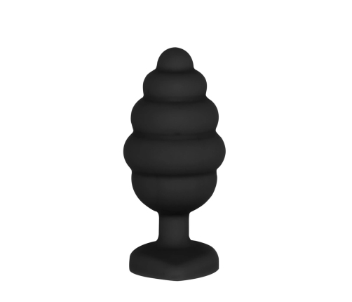 Ribbed Diamond Heart Plug - Large