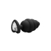 Ribbed Diamond Heart Plug - Large
