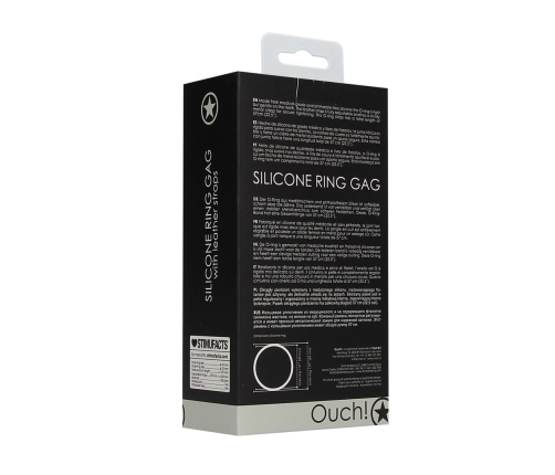 Silicone Ring Gag with Leather Straps