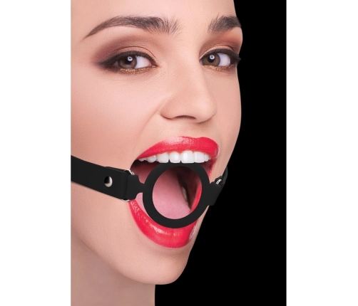 Silicone Ring Gag with Leather Straps