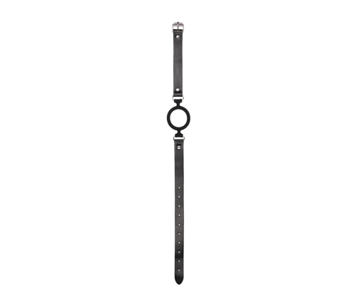 Silicone Ring Gag with Leather Straps