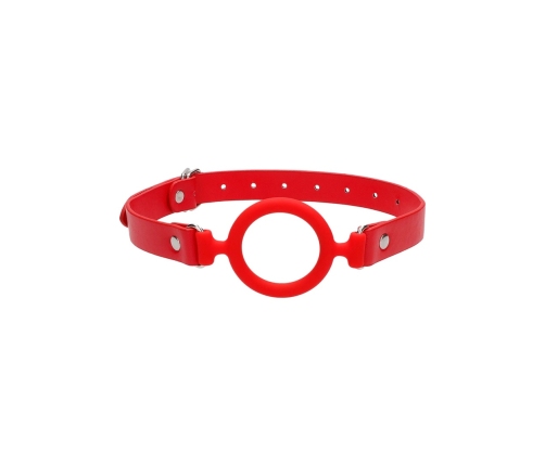 Silicone Ring Gag with Leather Straps