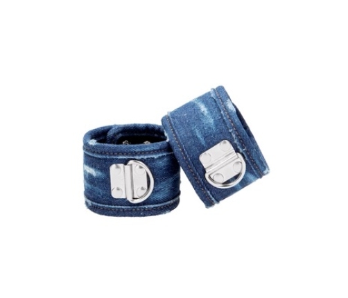 Ouch! Denim Ankle Cuffs Adjustable Soft Padded Blue 29cm