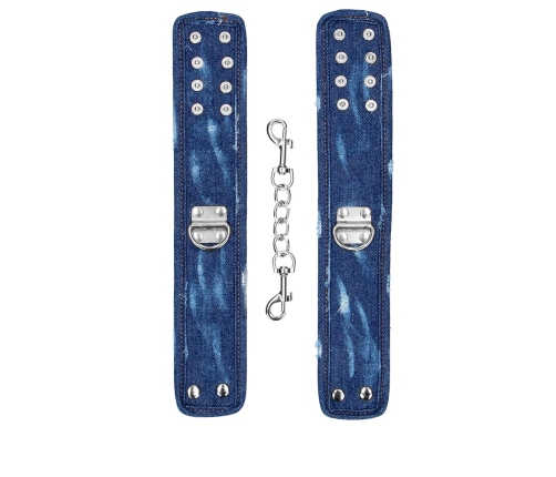 Ouch! Denim Ankle Cuffs Adjustable Soft Padded Blue 29cm