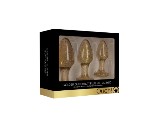 EasyToys Acrylic Anal Plug Set 3 Sizes - Transparent, Smooth Surface