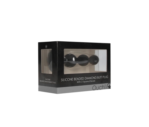 Silicone Beaded Diamond Butt Plug