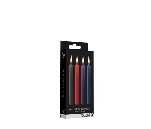 Teasing Wax Candles - 4 Pieces - Multicolor