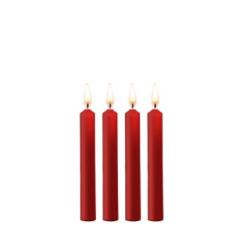 Teasing Wax Candles - 4 Pieces - Red