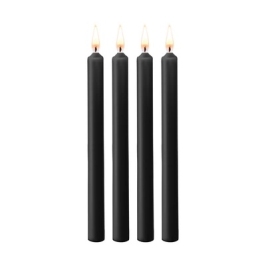 Teasing Wax Candles - 4 Pieces - Large - Black