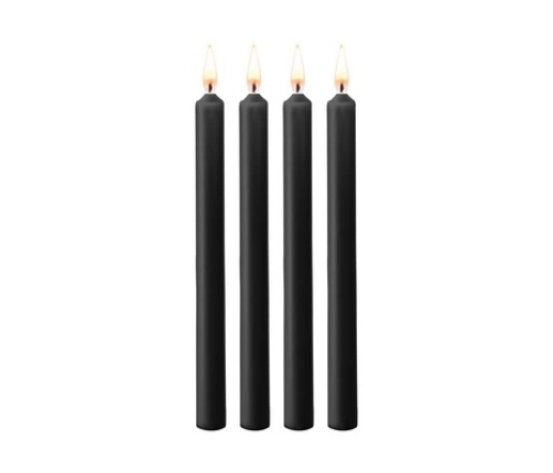 Teasing Wax Candles - 4 Pieces - Large - Black