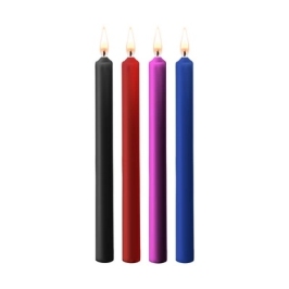 Teasing Wax Candles - 4 Pieces - Large - Multicolor
