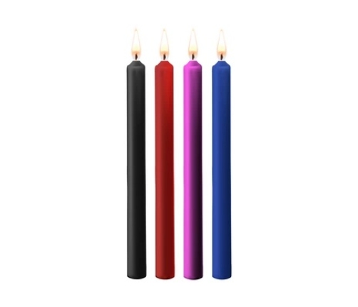 Teasing Wax Candles - 4 Pieces - Large - Multicolor