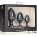 Swirled Butt Plug Set - Black
