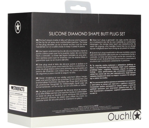 Diamond Shape Butt Plug Set