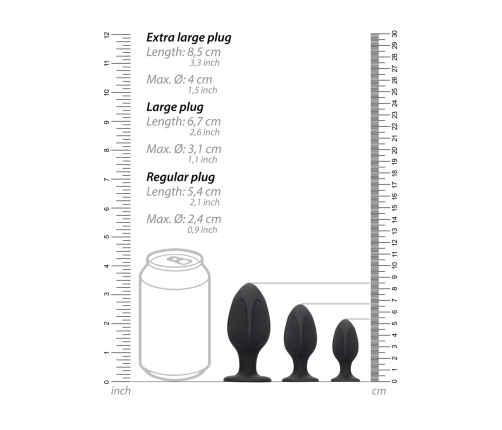 Diamond Shape Butt Plug Set