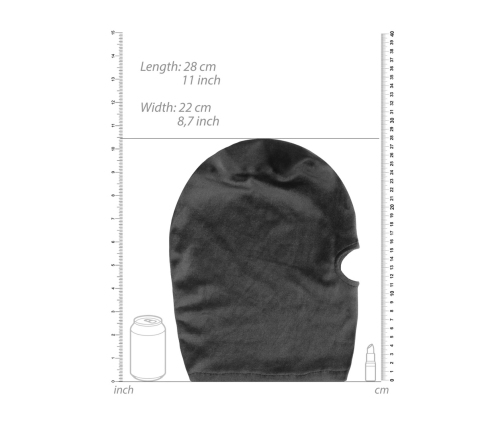 Ouch! Fetish Hood Mask with Mouth Opening - Flexible Universal Fit