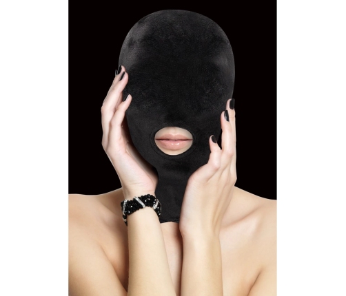 Ouch! Fetish Hood Mask with Mouth Opening - Flexible Universal Fit