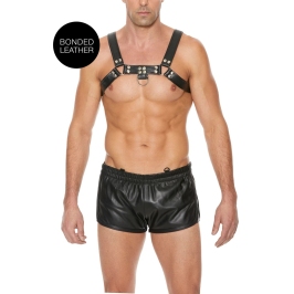 Bulldog Leather Chest Harness - S/M