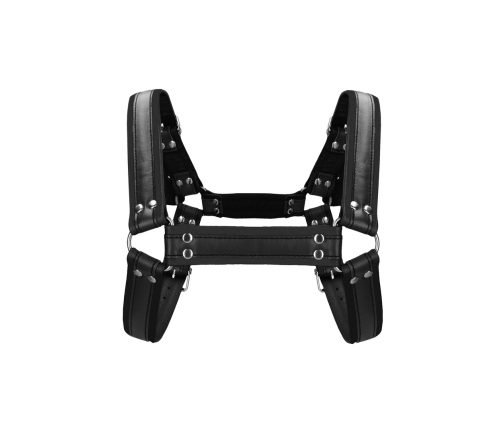 Leather Bulldog Harness with Buckles - L/XL
