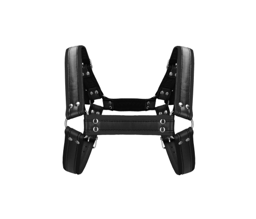 Leather Bulldog Harness with Buckles - S/M