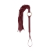 OUCH Halo Gold Leather Look Flogger - Elegant Anatomic Handle, 45 cm