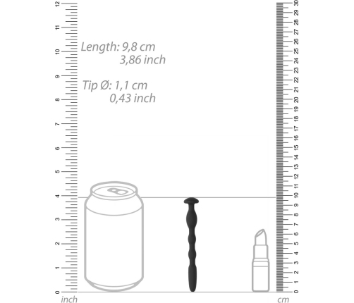 Triune Silicone Intimate Urethral Plug Ribbed 11 mm Flexible Design