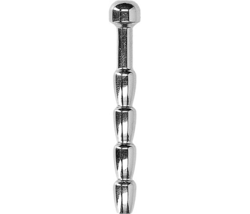 Ribbed Hollow Penis Plug - 0.2 / 6 mm