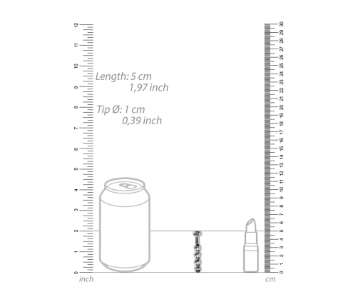 Ribbed Hollow Penis Plug - 0.4 / 10 mm