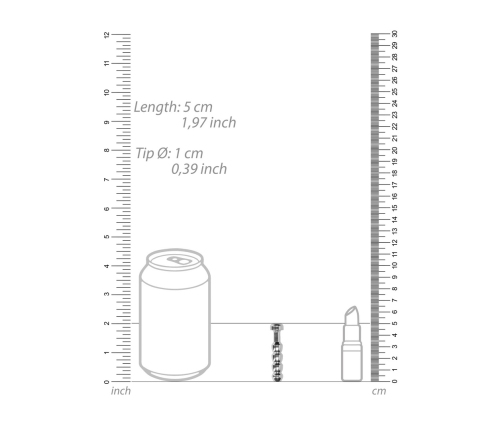 Ribbed Hollow Penis Plug - 0.4 / 10 mm