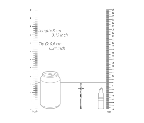 Penis Plug with Ribs - 0.2 / 6 mm