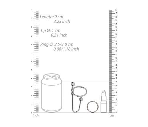 Stainless Steel Penis Plug with Ball - 0.4 / 10 mm