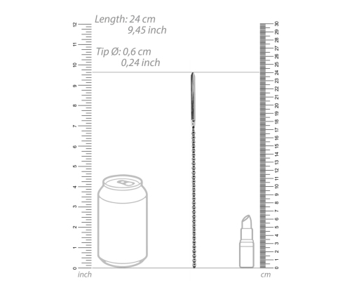 Mystim Stainless Steel Ribbed Medical Sound 6 mm - Precision Urethral Trainer