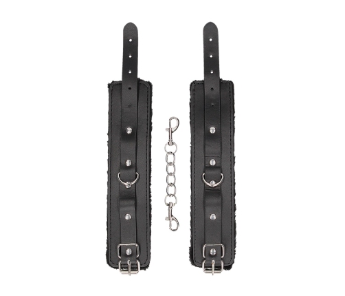 Plush Bonded Leather Hand Cuffs