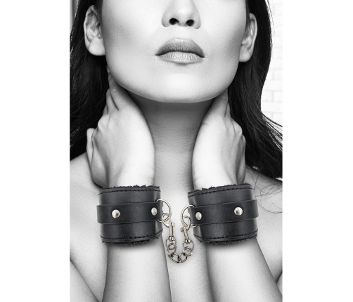Plush Bonded Leather Hand Cuffs