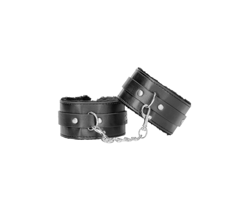 Plush Bonded Leather Ankle Cuffs