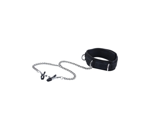 Velcro Collar with Nipple Clamps