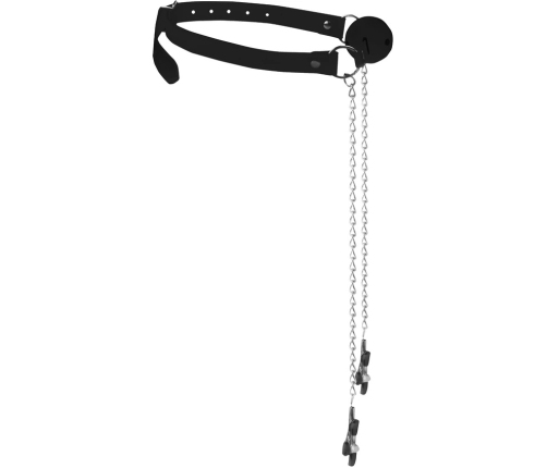 Breathable Ball Gag with Nipple Clamps