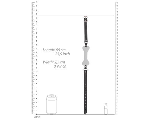 Ouch! Silicone Bone-Shaped Gag Medical Grade - White, Adjustable Strap