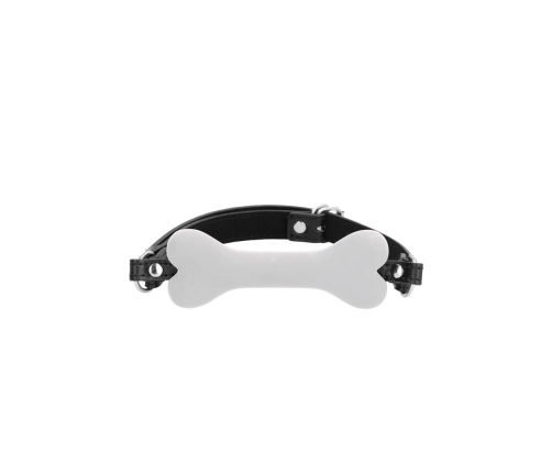 Ouch! Silicone Bone-Shaped Gag Medical Grade - White, Adjustable Strap