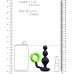 Ouch! Glow-in-the-Dark Beaded Plug & Support Ring - Luminous Green