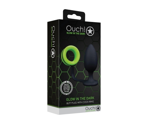 Butt Plug with Cockring - Glow in the Dark