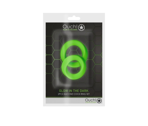 Cockring Set - Glow in the Dark - 2 Pieces