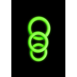 Cockring Set - Glow in the Dark - 3 Pieces