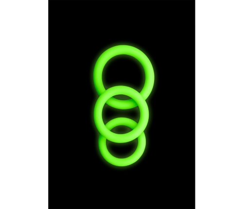 Cockring Set - Glow in the Dark - 3 Pieces