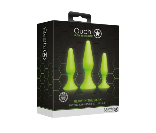 Butt Plug Set - Glow in the Dark